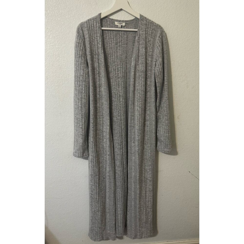 Umgee Women's Long Cardigan Sweater Size M‎ Gray